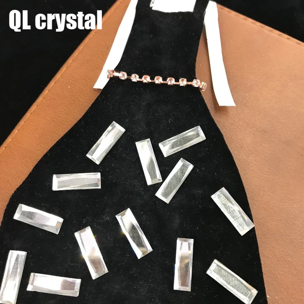 QL Кристалл 5x15 мм кристалл популярная DIY Одежда Обувные сумки клей на плоских