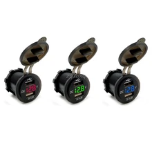 5 в 4.2A Dual USB Автомобильное зарядное устройство и вольтметр светодиодный измеритель напряжения панельная розетка для мотоцикла ATV лодки автомобиля грузовика 12 В 24 в водонепроницаемый