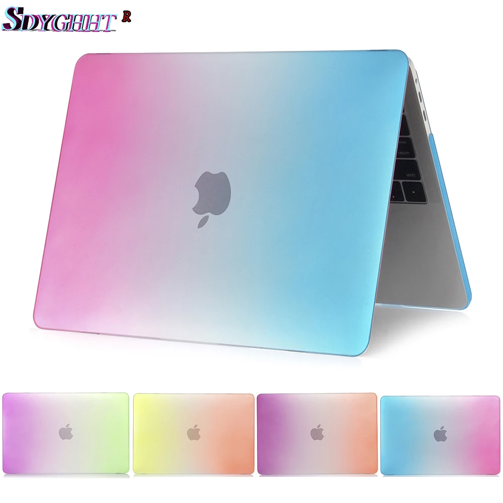 Ноутбук Радужный цвет для Apple MacBook Air Pro retina 11 12 13 15 для mac book pro13,3 15,4 Air 13 Touch ID Air13 A1932 чехол