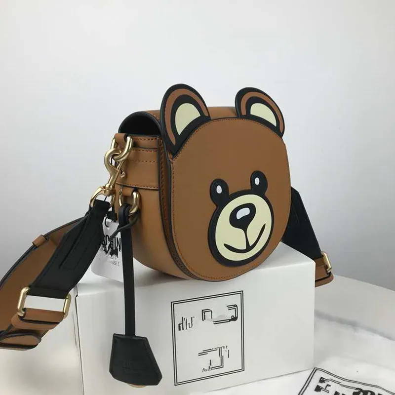 

2019 Little Bear mini shoulder women bags small round fashion casual oblique bag for girls fashionable a little ladies bags