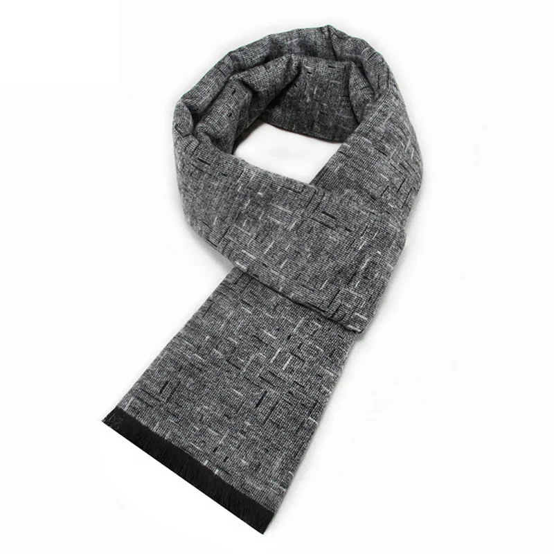 mens white scarf Winter Scarf Men Brand Pashmina Wraps Grey Striped Thicken Cashmere Long Scarves Man Fashion Designer Accessories High Quality men wearing scarves Scarves