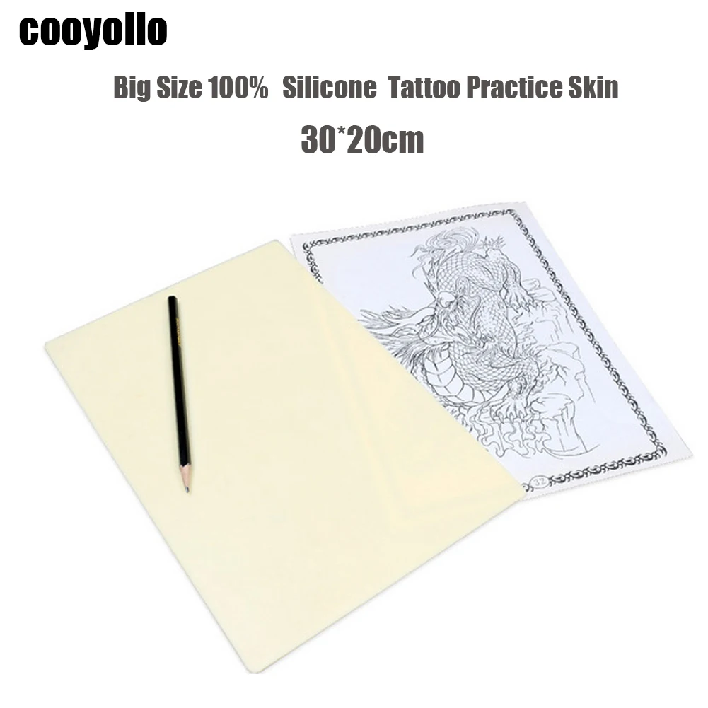 

Free Shipping 30*20cm Tattoo Practice Fake Skin Silicone Eyebrow Lips Makeup Microblading Blank Skin Beginner Body Art Supplies