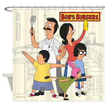 

Bob's Burger Hero Family Decorative Fabric Shower Curtain