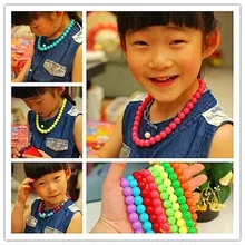 1 шт. новейший дизайн жемчужное короткое ожерелье для детей бусина жевательная резинка для маленьких девочек массивное ожерелье ювелирные изделия для малышей