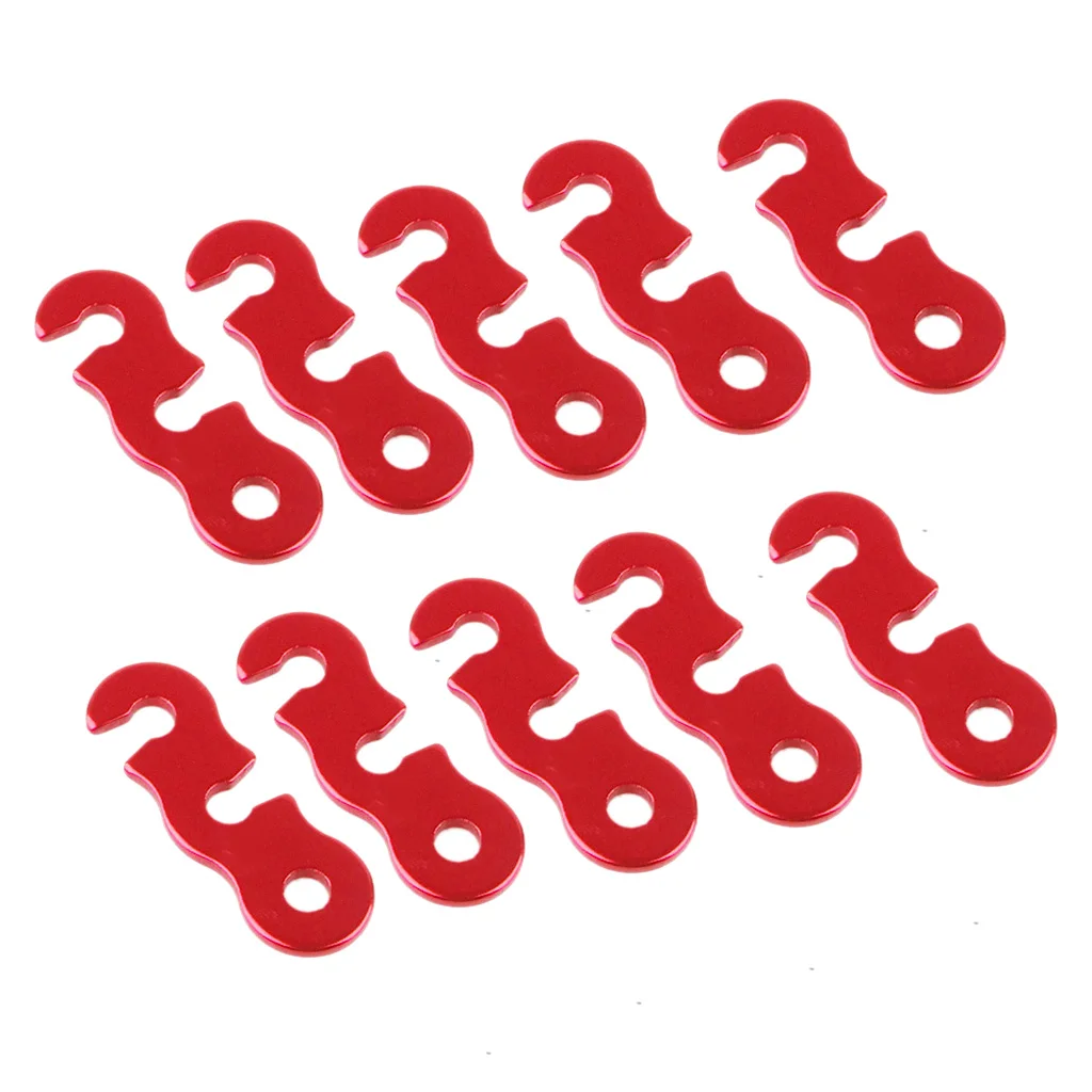 10Pcs Camping Awning Tent Guyline Runners Rope Tensioner Tightener Tool Kit