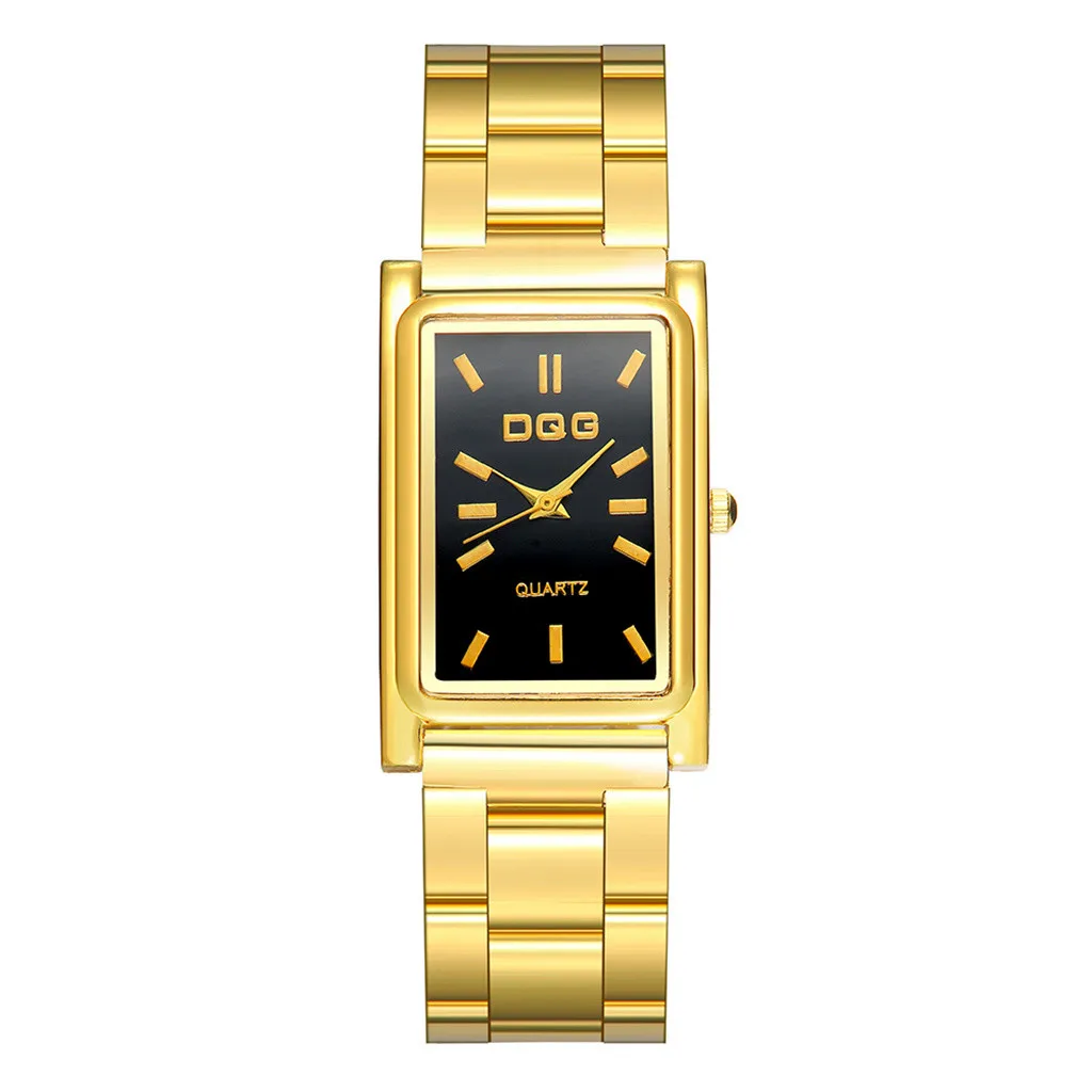 

relogio masculino Fashion Luxury Crystal Stainless Steel rectangle watches men Quartz Wristwatch Bracelet reloj hombre Watch
