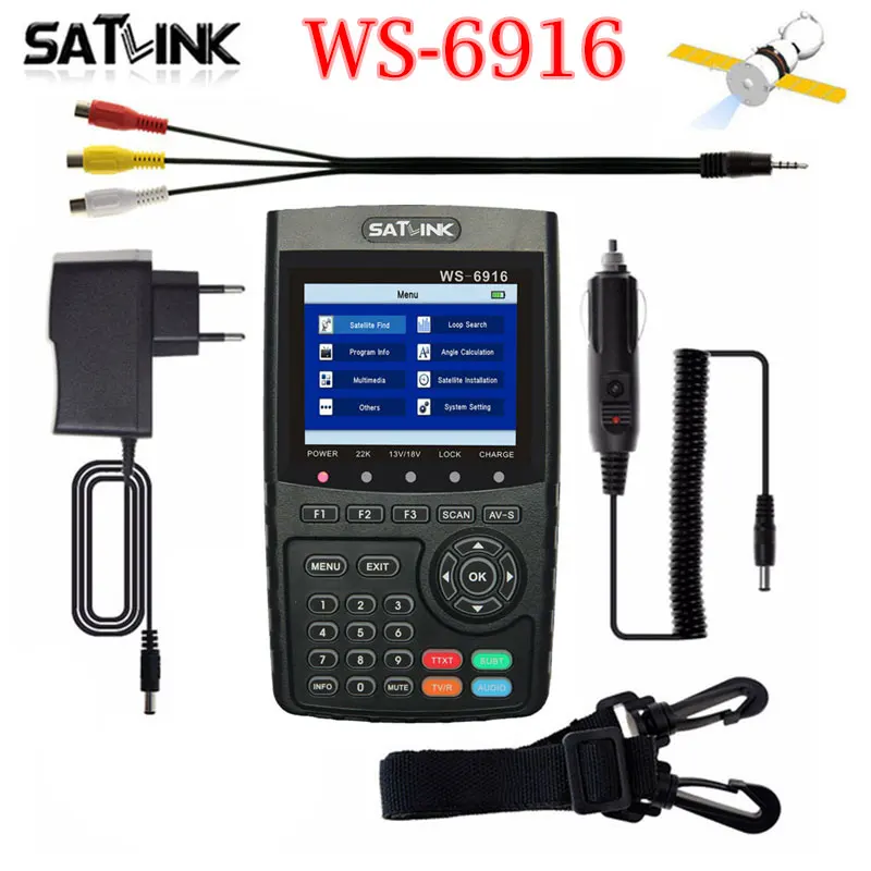 

Hot Satlink WS-6916 satfinder dvb s2 DVB-S2 Satellite Finder Satellite meter MPEG-2/MPEG-4 Satlink WS 6916 pk 6906 6933