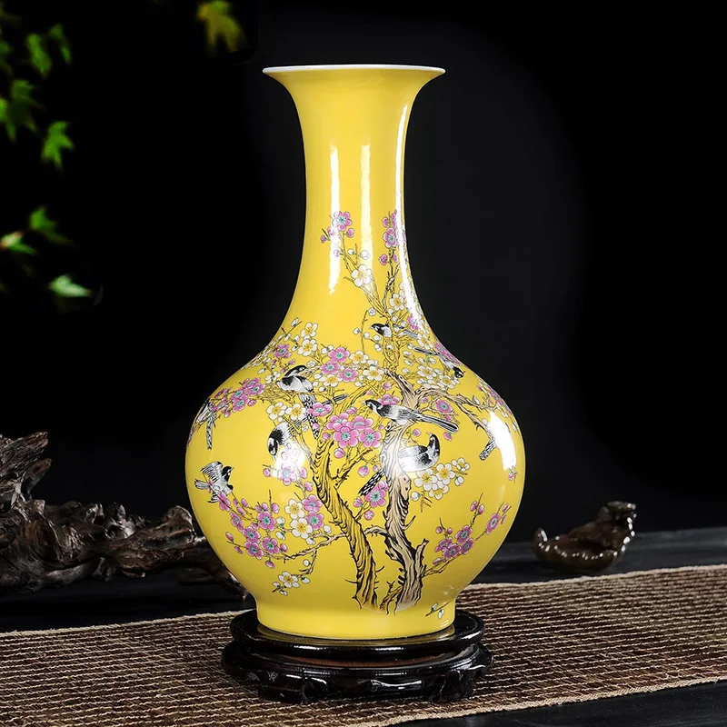 Jingdezhen Ceramic Vases Chinese Countertops Flower Arranging plum