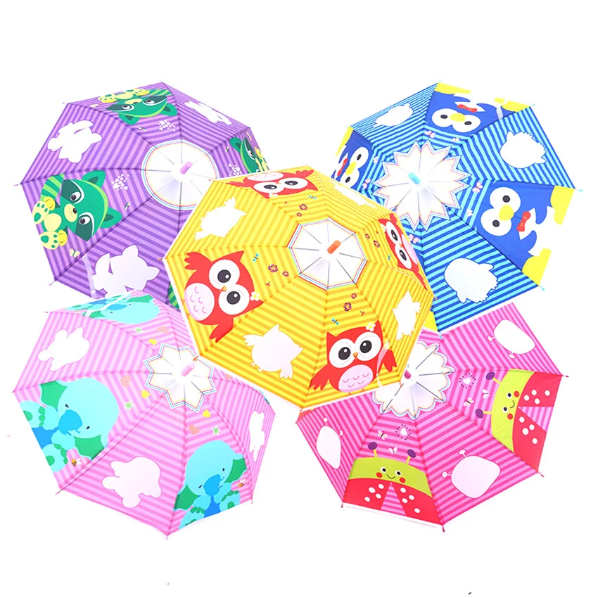 

Cute Cartoon Children Umbrella Animation Creative Long-handled 3D Ear Modeling Kids Umbrella for Boys Girls