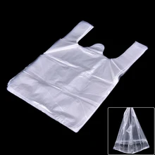 40 шт./упак. экологически чистый прозрачный Пластик сумки Еда ручки упаковка удобная сумка 15*23 см
