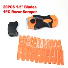 Тонировка, Инструмент для тонировки 20 шт. blades1.8cm* 3.9 см импортные Пластик Бритвы лезвия и 1 шт. 4.5 см* 11 см тематические товары про рептилий и земноводных Скребки Инструменты Стикеры Клей Удалить