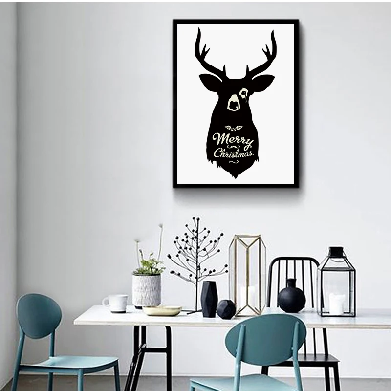 

Minimalism Deer Quotes Art Print Poster, Wall Art Picture for Living Room Decoration, Nordic Home Decor Painting on Canvas
