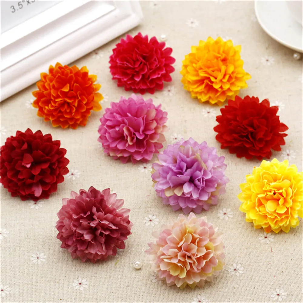 10PCS artificial silk simulated carnation home wedding party cut and