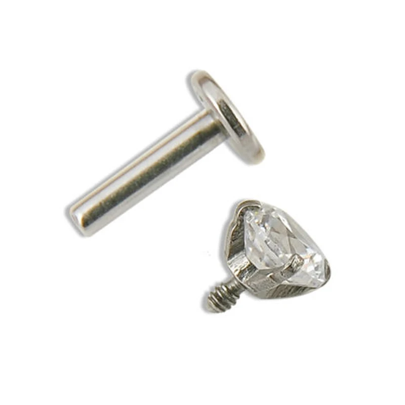 1pc 316L Stainless Steel Round Crystal Tragus Ear Stud Earring with Cubic Zirconia For Women Ear Cartilage Stud Earring 2/3/4mm