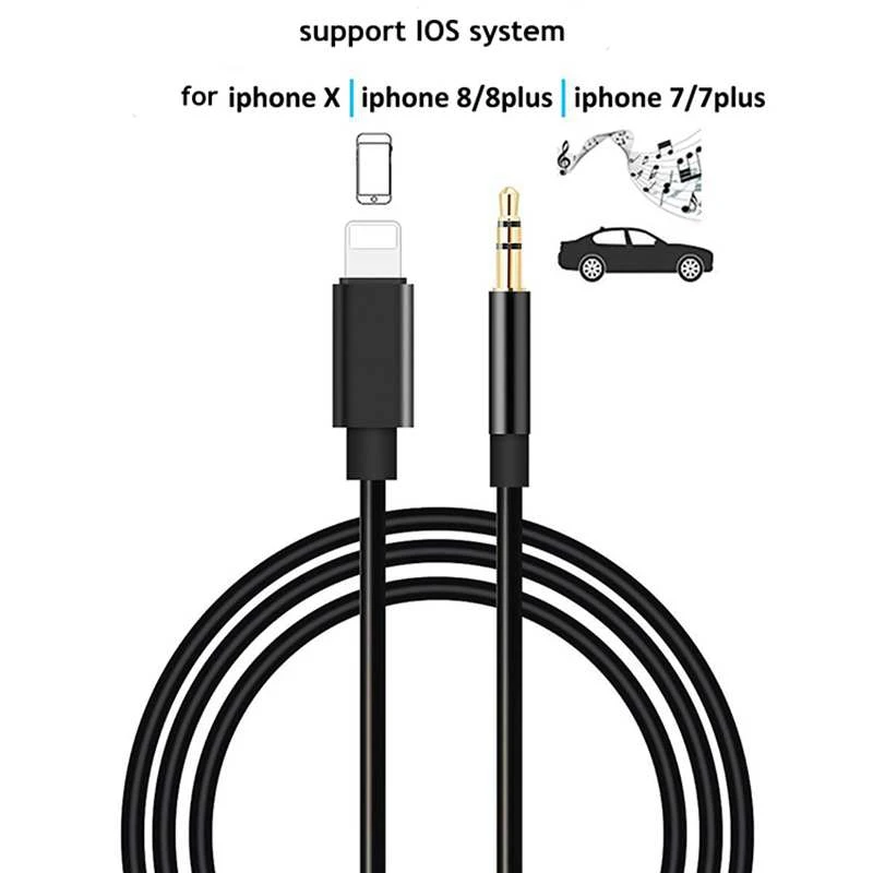 

For iPhone 7 8 X AUX Car Audio Adapter For IOS Syetem Earphone Adaptador for Lightning To 3.5mm Adapters Headphone Jack Cable