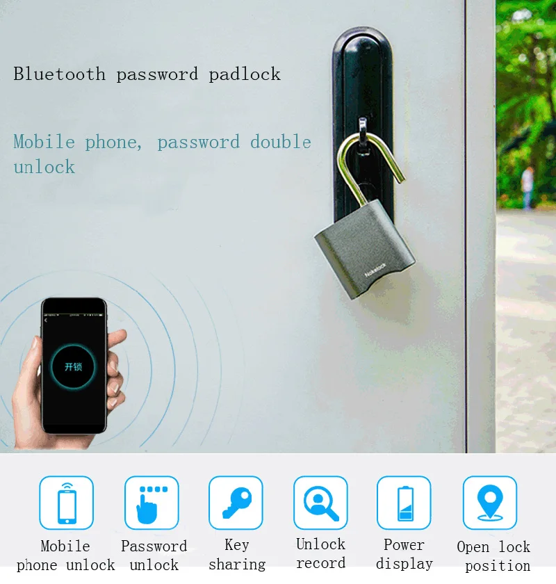 Mrosaa приложение bluetooth Пароль замок водонепроницаемый для Android iOS системы Противоугонный замок безопасности зарядка через usb аксессуары для замка