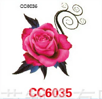 مصغرة هيئة الفن ماء الوشم للنساء CC6035 الفردية زهرة تصميم فلاش الوشم ملصق بالجملة