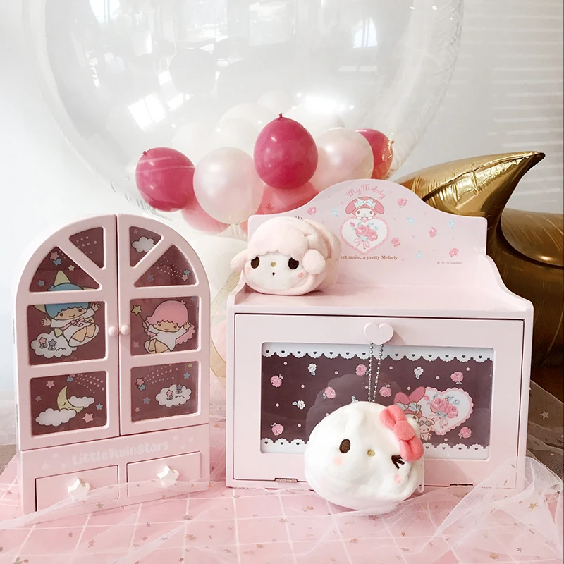 1 шт. My Melody деревянная коробка кролик Мелодия косметические Чехлы комплект туалетный ящик для хранения аксессуары для кукол подарки для девочек