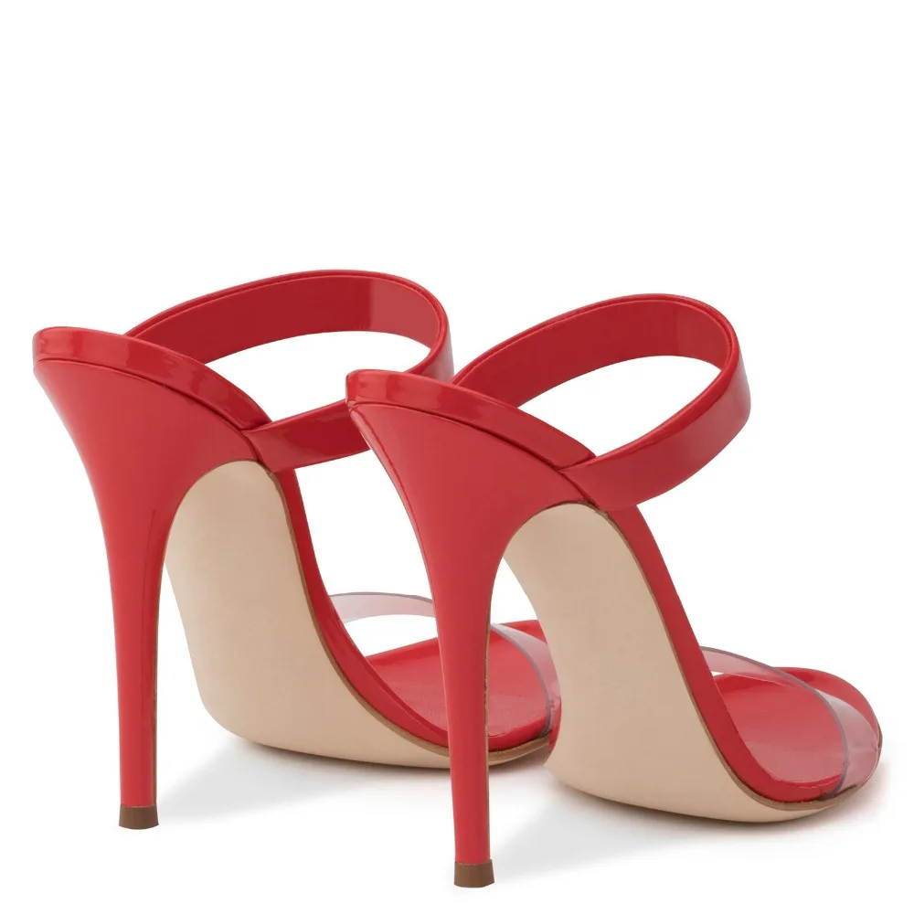 Alto Zapatos A Pie Del Transparente De Fiesta Dedo Verano Vestido Hecho Noche Mayor Mano Tacón Al Por Mujeres Abierto Stiletto Sandalias Pvc Las qYwaWUtv85