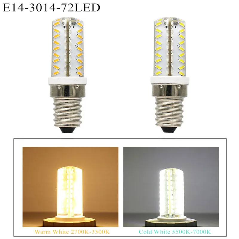 1 шт. силиконовая приглушаемая светодиодная лампа G9 E14 SMD3014 72