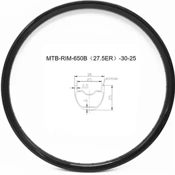 

Graphene carbon mtb disc rims 27.5er 30x25mm tubeless mtb disc rim symmetry carbon mtb rims 650b bicycle rim XC 360g bike wheel
