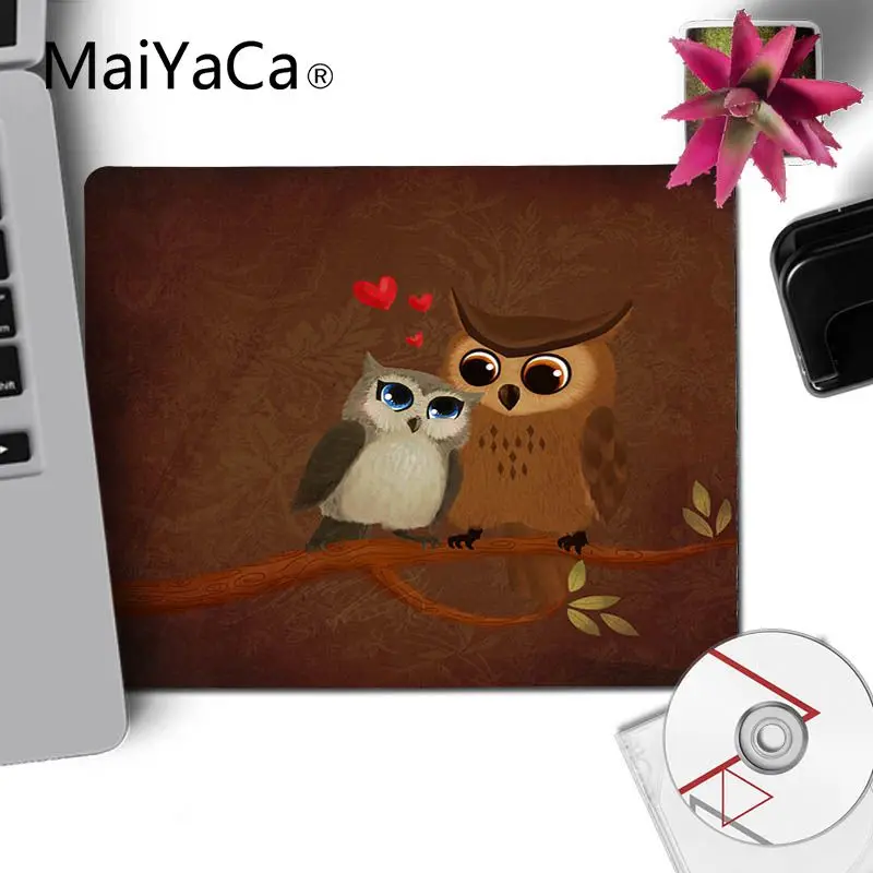 No LockEdge 20x25cm MaiYaCa забавная сова животное мышь коврик геймерская игра коврики резиновые мыши Прочный Коврик для мыши на стол - Цвет: No LockEdge 20x25cm