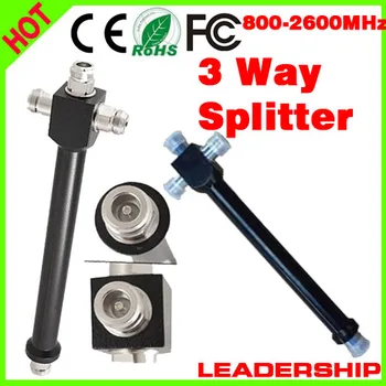 

10pcs/lot 800-2500MHz 3 Ways N Type Female Joint 200W Power Divider Broadcast Power Divider Splitter 1/3 power divider booster