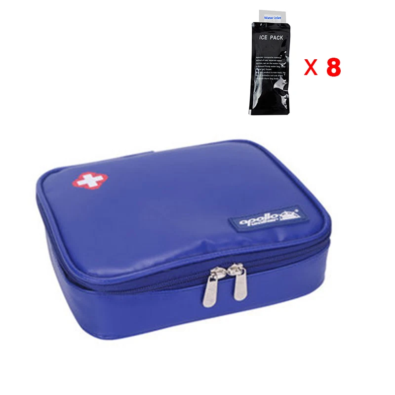 Охладитель инсулина сумка среднего размера Портативный изолированный диабетический инсулиновый Дорожный Чехол кулер коробка тепловой мешок льда 41 - Цвет: Небесно-голубой
