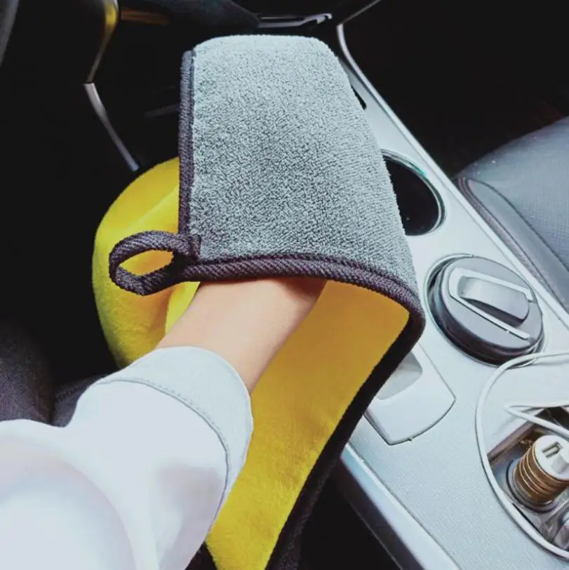 Double-sided thickened high-density coral velvet Super absorbent wiper towel Soft edging towel Double-sided thickened high-density coral velvet Super absorbent wiper towel Soft edging towel