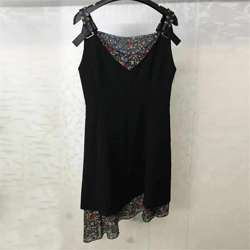 

Black Dresses For Women Summer Elegant 2018 Spaghetti Strap Dress Women Fashion Mini A-line Dress