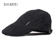 Difanni хлопок Gorras Planas мужской берет Винтаж Boinas плоская кепка для мужчин и женская кепка солнце плоский водитель, разносчик газет шляпа козырьки