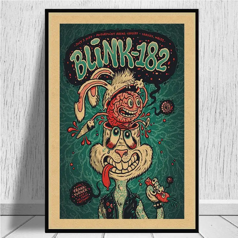 Blink 182 рок-группа крафт ретро панк-рок плакат Европейская и американская музыкальная команда звезда рисунок Ретро плакат