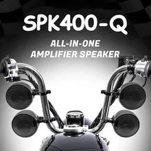 MotoQueen SPK400A 4 канала 4,5 дюйма мотоцикл bluetooth-динамики 1200 W усилитель стерео аудио Системы Поддержка AUX MP3-черный