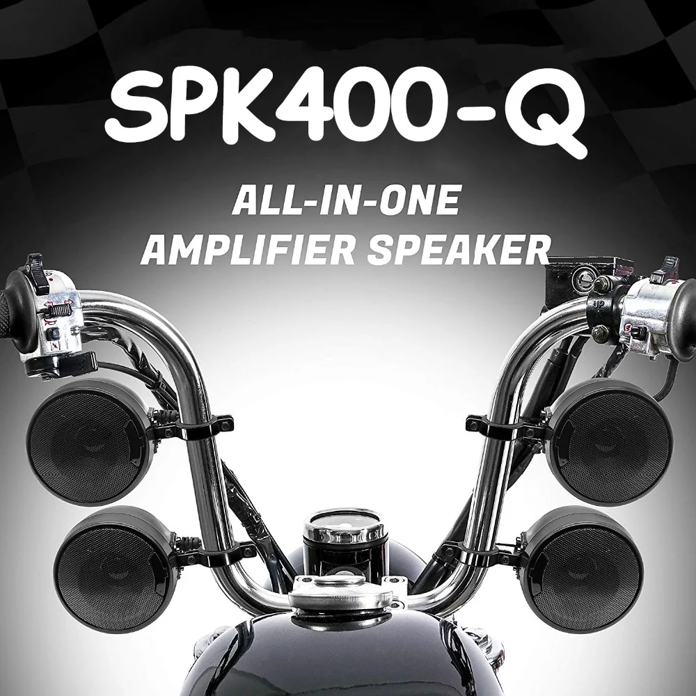 MotoQueen SPK400A 4 канала 5 дюйма мотоцикл bluetooth динамики 1200 W усилитель стерео аудио