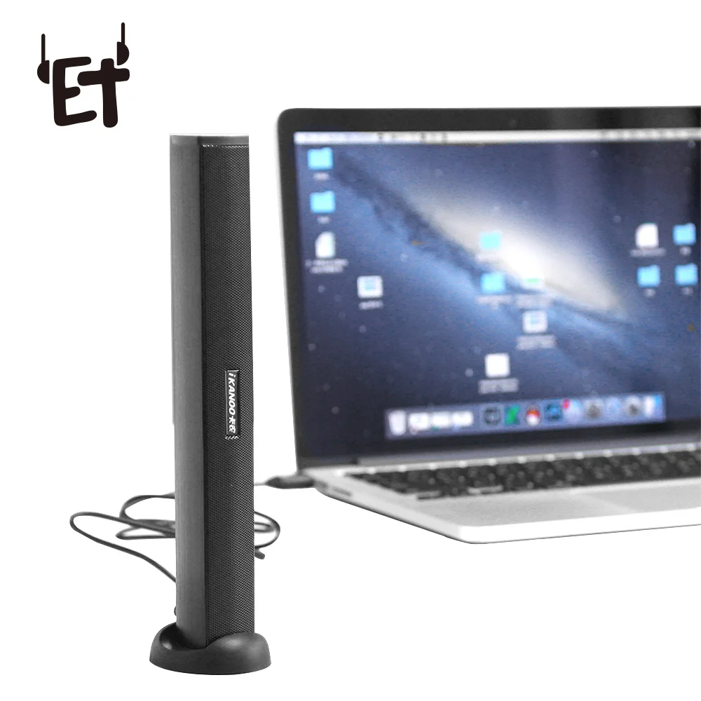 Vapeonly Wired USB Mini Speaker 3.5mm Portable Stereo MP3 Music Player Computer Speaker with Laptop Clip Desktop Stand for PC