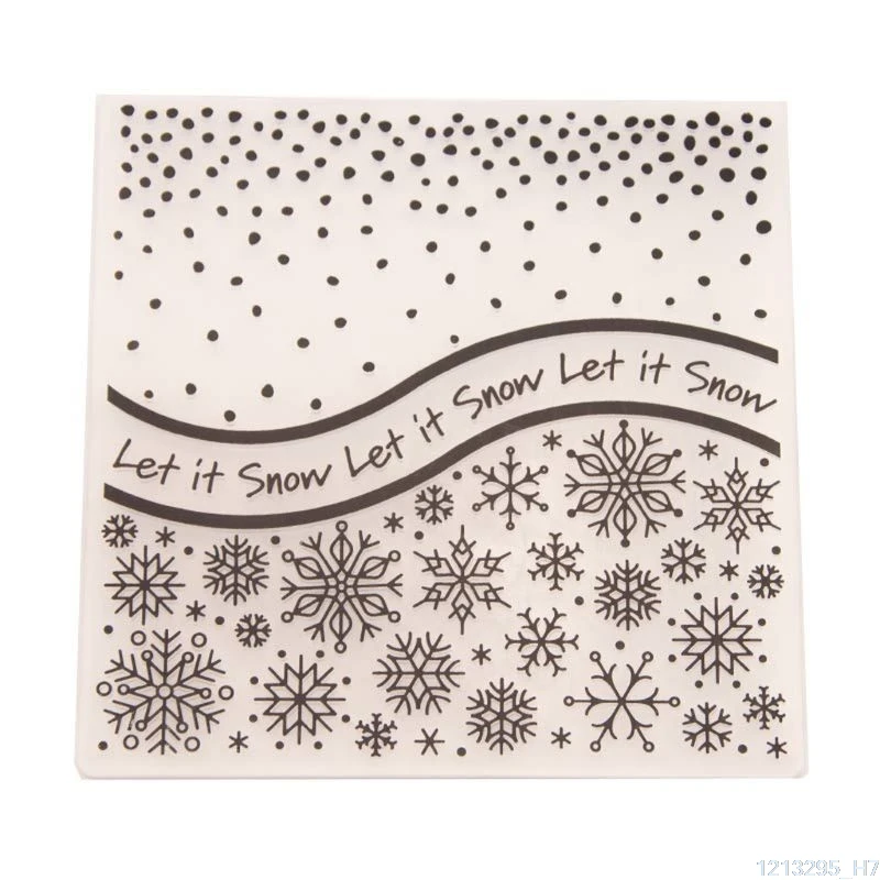 

Plastic Embossing Folder Template DIY Scrapbook Photo Album Card Dot Snowflake