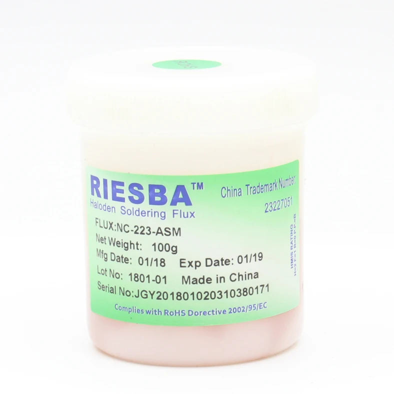 RIESBA NC 223 ASM 100g BGA PCB Flux Paste No Clean Solder SMD Soldering