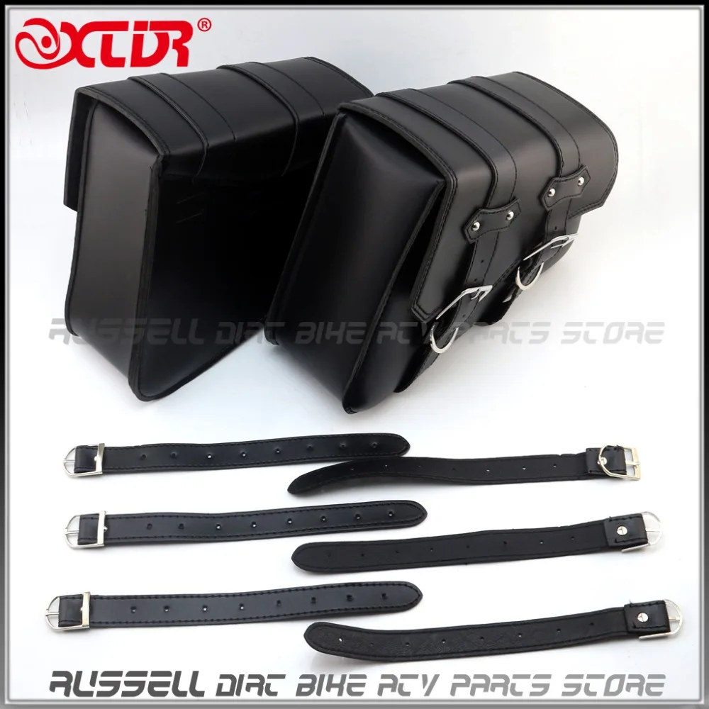 Saddle Bags Universal fit Motorcycle PU Leather Pannier Bags Luggage