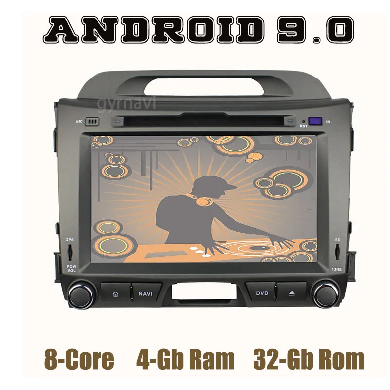 

Android 9.0 Car GPS dvd Player for Kia Sportage R 2010-2016 with PX5 octa core wifi usb 4+64GB Auto Stereo Headunit