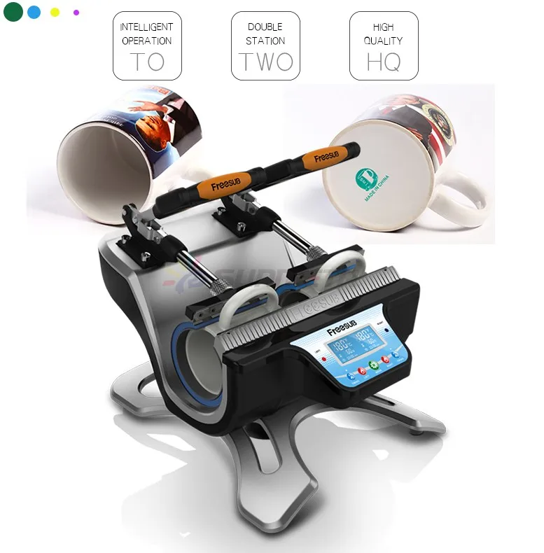 Folhas de Papel de Sublimação Estação de Máquina da Imprensa da Caneca + 2 Canecas + 2 Rolos de Fita de Calor + 1 Dispensador de Fita + 100 Dupla Desktop Pcs pc 4 Impressoras 3D