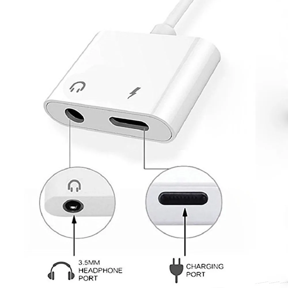 3 5 мм Aux аудио зарядное устройство адаптер для iPhone X 7 8 Plus XR XS MAX разъем наушников