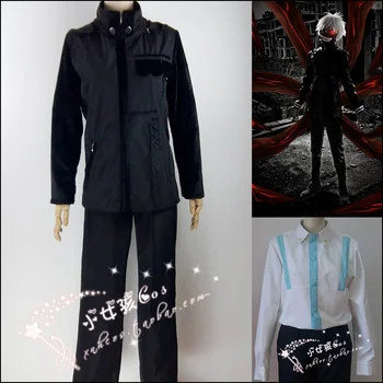 

Japanese Anime Tokyo Ghoul kaneziki Ken Cosplay Costumes Fighting Uniform Halloween/Masquerade Role Playing Black Battle Suit