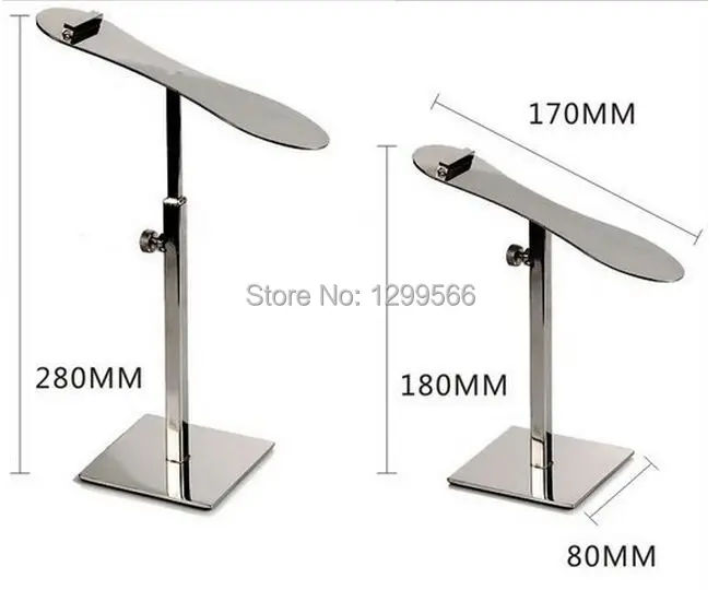 

Fashion Mirror surface Stainless steel Shoes Store metal display showing stand shoe Bracket adjustable height display rack XX-01