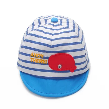 

Cute Baby Caps For Newborn Cotton Girls Boys Cap Striped Newborn Baby Hats Whale Boy Sun Baseball Caps Summer Baby Accessories