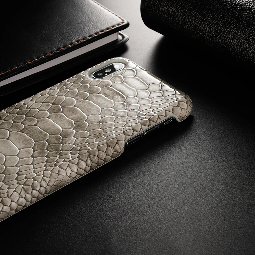 Роскошный чехол из змеиной кожи для Iphone Xs Max Xr X 11 8 7 6 Plus тонкий жесткий кожаный