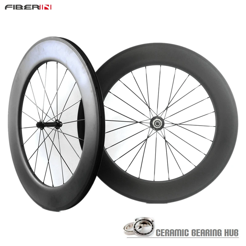 Ceramic Bearing Hub 25mm Width 88mm Clincher Wheels 700c Full Carbon