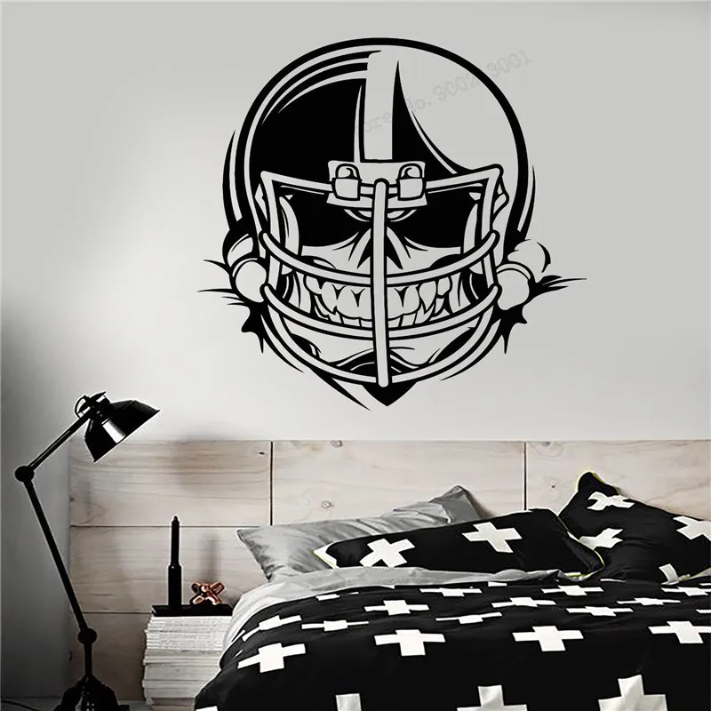 

Wall Decoration American Football Decorative Vinyl Art Removeable Poster In The Helmet Player Mural Sports Modern Decal LY332