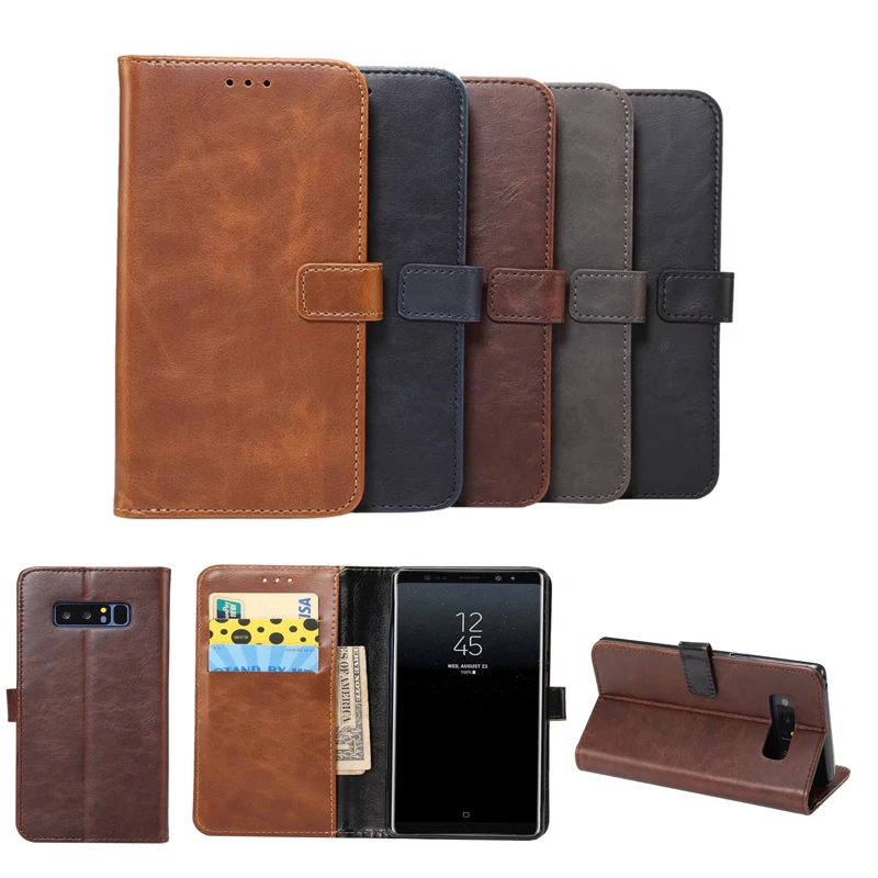 

For Samsung S8 plus S5 S6 S7 edge Case PU Leather Magnetic Flip Wallet Case Cover For Samsung S9plus note8 Phone with Card Cover