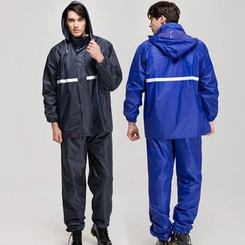 

2017 new Impermeable durable motorcycle suit Raincoat Rain Pants Suit Riding Bicycles Electric bike Waterproof Rainwear fishing