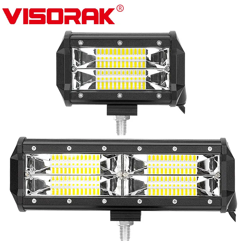 

VISORAK 5" 9" Inch 72W 144W Flood Offroad LED Light Bar 12V 24V Driving LED Work Light For Jeep 4x4 4WD ATV SUV Truck LED Bar